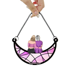 Mother And Daughter Pendant On The Moon