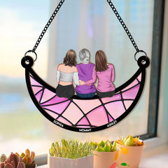 Mother And Daughter Pendant On The Moon