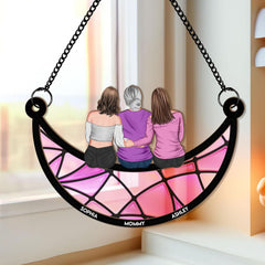 Mother And Daughter Pendant On The Moon